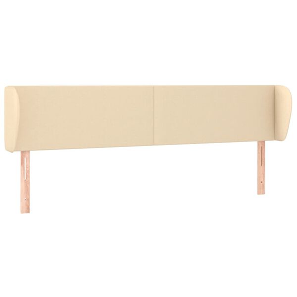 vidaXL Κεφαλάρι με Πτερύγια Κρεμ 183x23x78/88 εκ. Υφασμάτινο