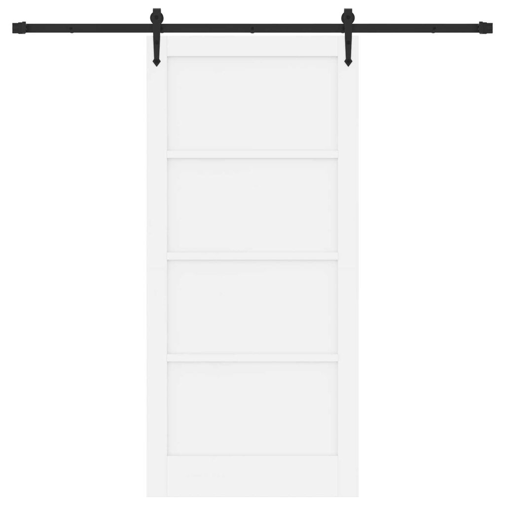 vidaXL Συρόμενη Πόρτα ORKDAL Λευκό 93 x 202 cm Μασίφ ξύλο πεύκου