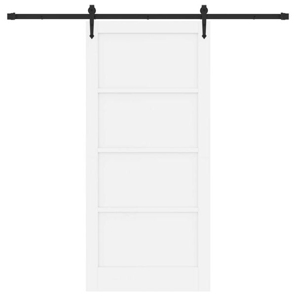 vidaXL Συρόμενη Πόρτα ORKDAL Λευκό 93 x 202 cm Μασίφ ξύλο πεύκου