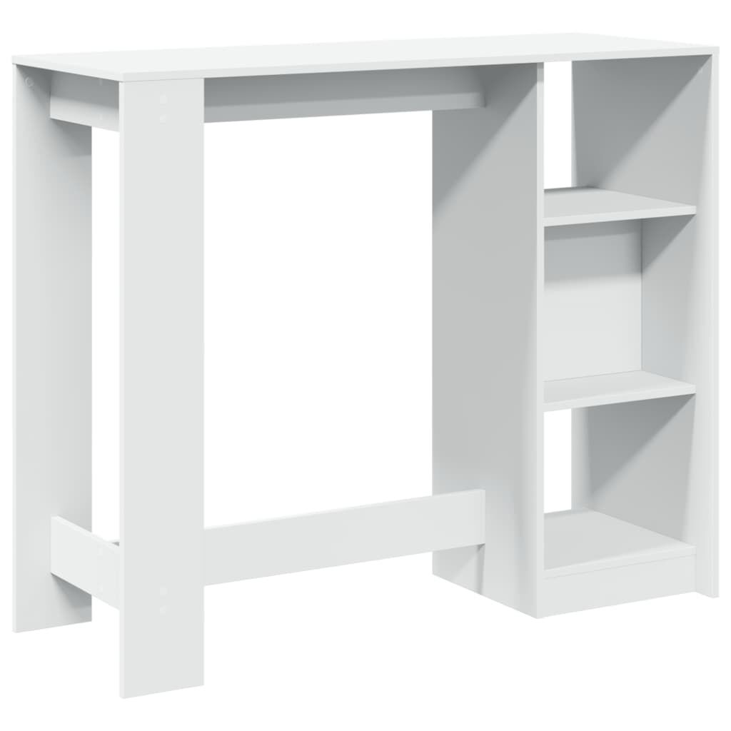 vidaXL Τραπέζι Κονσόλα με Ράφι Λευκό 124x46x103,5 εκ. Επεξεργ. Ξύλο