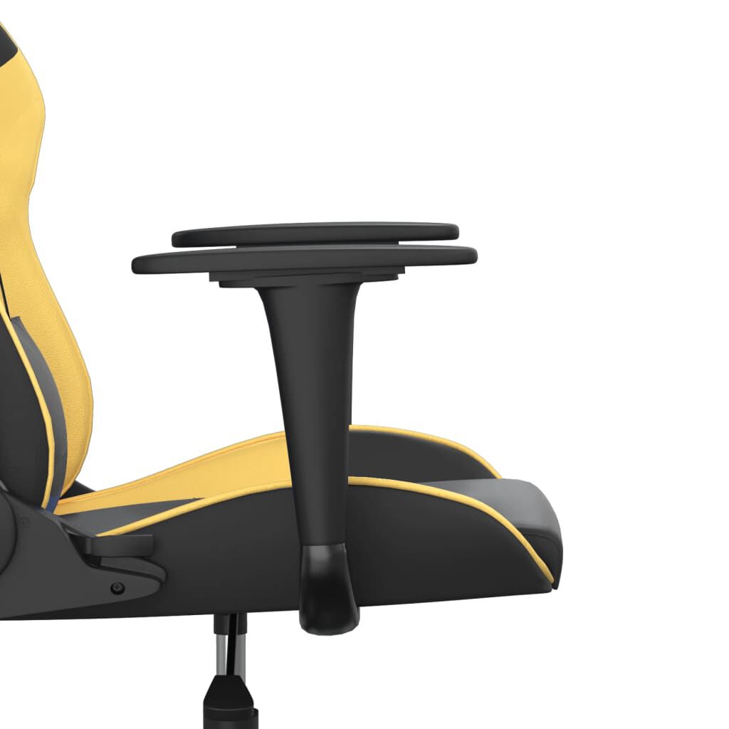 vidaXL Καρέκλα Gaming Μασάζ Μαύρο/Χρυσό από Συνθετικό Δέρμα