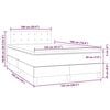 vidaXL Κρεβάτι Boxspring με Στρώμα & LED Γκρι 120x190 εκ. Συνθ. Δέρμα