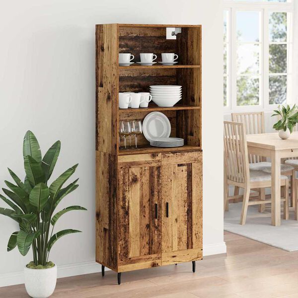 vidaXL Highboard &Pi;&alpha;&lambda;&iota;ό &Xi;ύ&lambda;&omicron; 69,5 x 34 x 180 &epsilon;&kappa;. &Sigma;ύ&nu;&theta;&epsilon;&tau;&omicron; &Xi;ύ&lambda;&omicron; &kappa;&alpha;&iota; &Gamma;&upsilon;&alpha;&lambda;ί