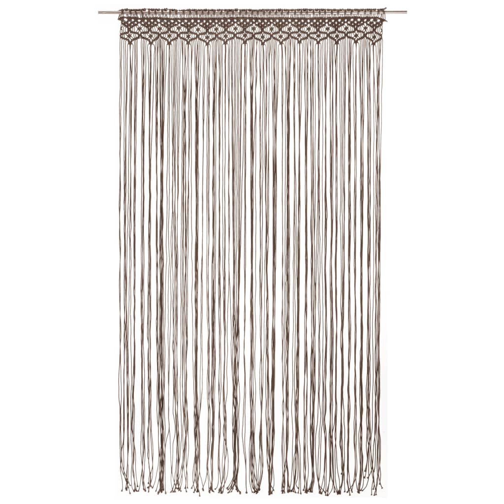 vidaXL Κουρτίνα Μακραμέ Taupe 140 x 240 εκ. Βαμβακερή
