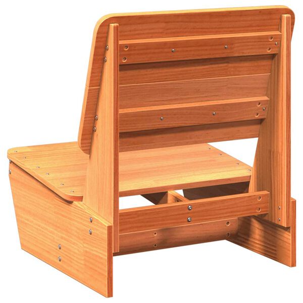 vidaXL Καρέκλα κήπου Wax Brown 60x64x70,5 cm Στερεό ξύλο πεύκο