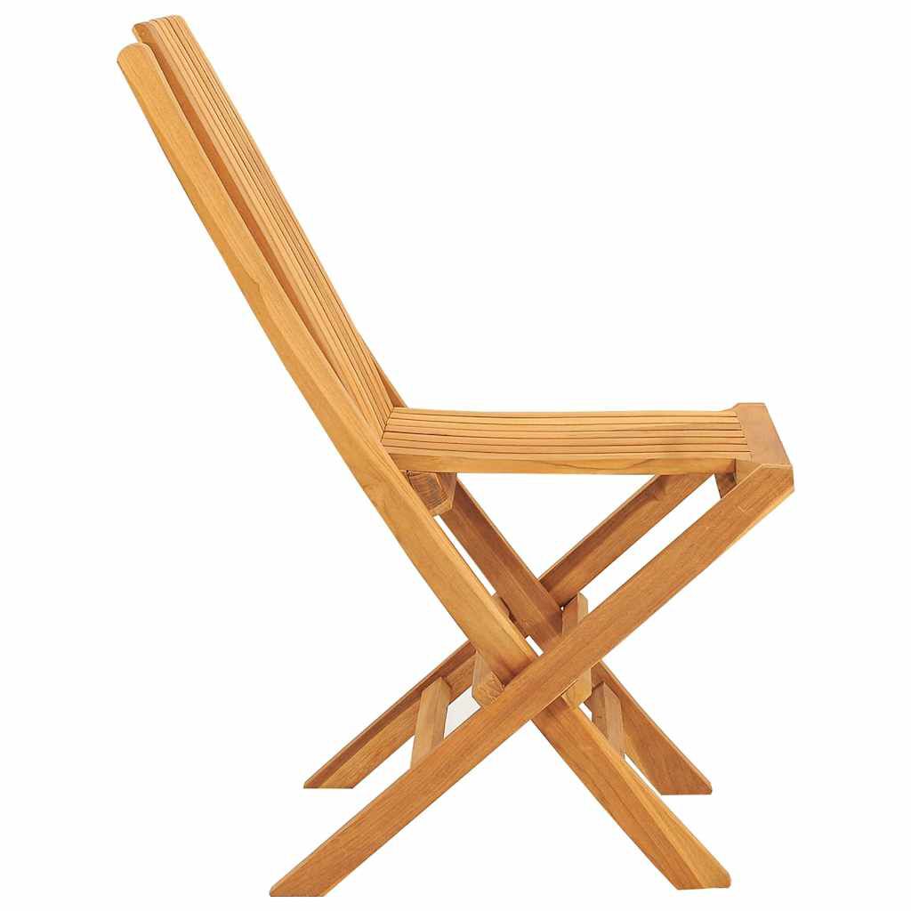 vidaXL Καρέκλες Κήπου Πτυσσόμενες 2 τεμ. 47x47x89 εκ. Μασίφ Ξύλο Teak