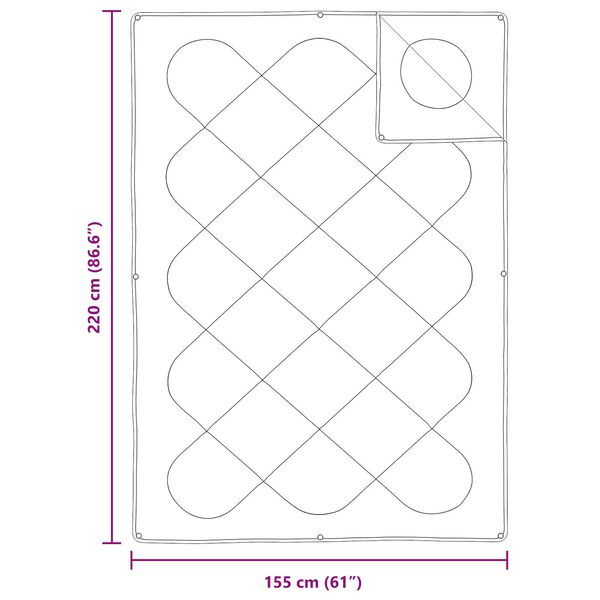 vidaXL Διπλό με Μαξιλάρι 2 pcs Λευκό 155 x 220 cm Μικροΐνες