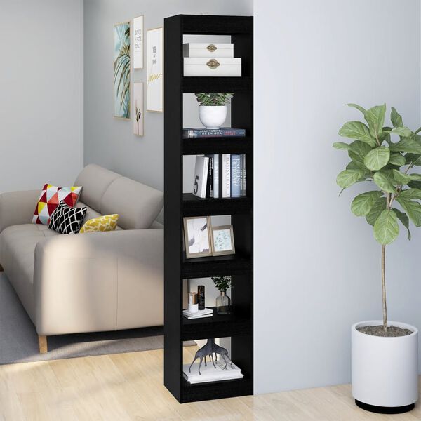vidaXL Βιβλιοθήκη/Διαχωριστικό Χώρου Μαύρο 40 x 30 x 198 εκ.