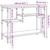 vidaXL Τραπέζι Κονσόλα με Ράφια Γκρι Sonoma 100 x 35 x 75 εκ.