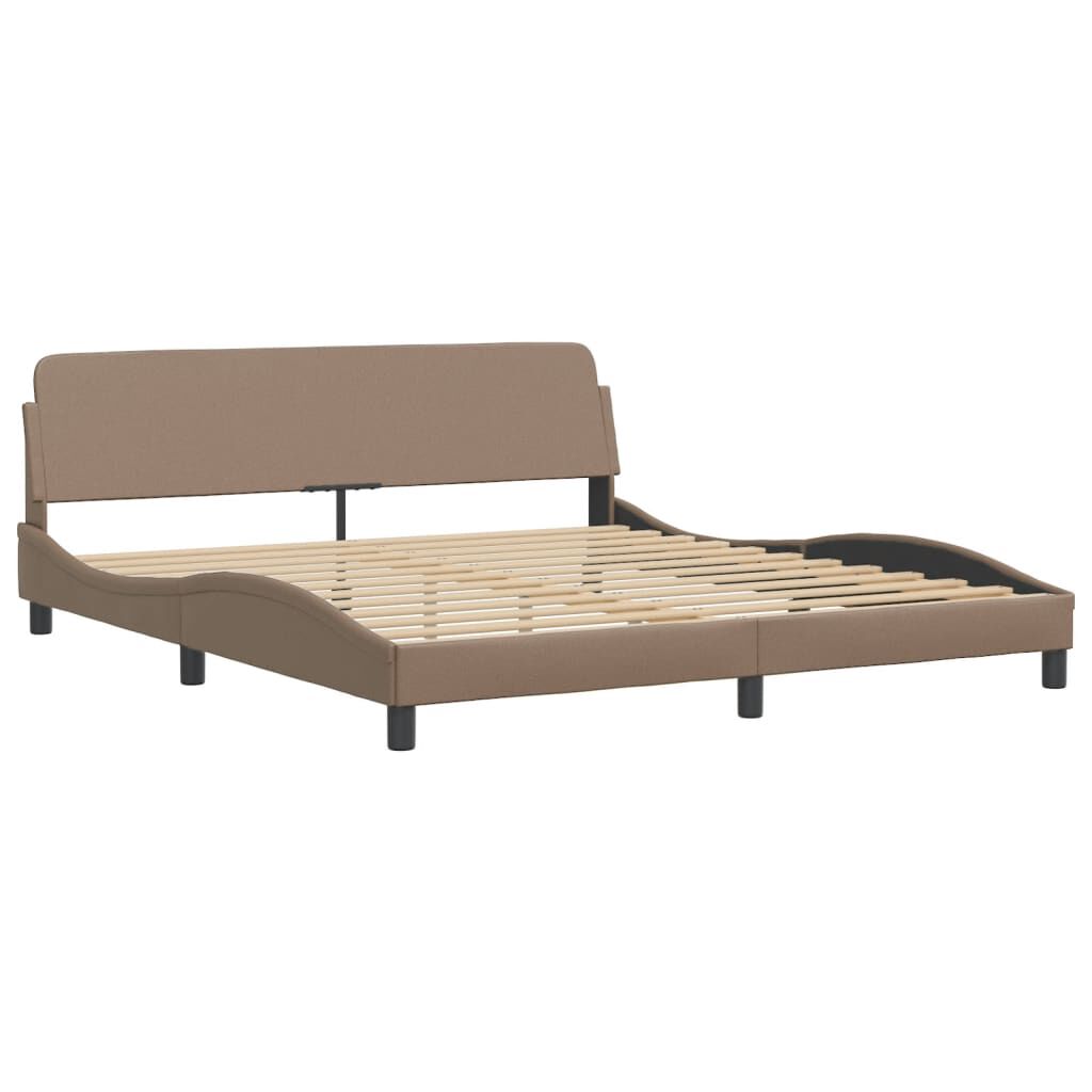 vidaXL Κρεβάτι με Στρώμα Καπουτσίνο 180x200 εκ. Συνθ. Δέρμα