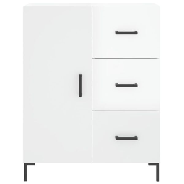 vidaXL Ντουλάπι Γυαλιστερό Λευκό 69,5x34x90 εκ. Επεξεργασμένο Ξύλο