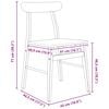 vidaXL Καρέκλα τραπεζαρίας 2 pcs Λευκό Στερεό Ξύλο Ραβέντι