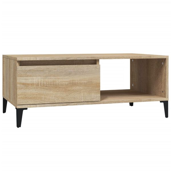 vidaXL Τραπεζάκι Σαλονιού Sonoma Δρυς 90x50x36,5 εκ. Επεξεργασμ. Ξύλο