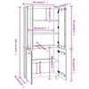 vidaXL Ντουλάπι HAMAR Ανοιχτό Γκρι από Μασίφ Ξύλο Πεύκου