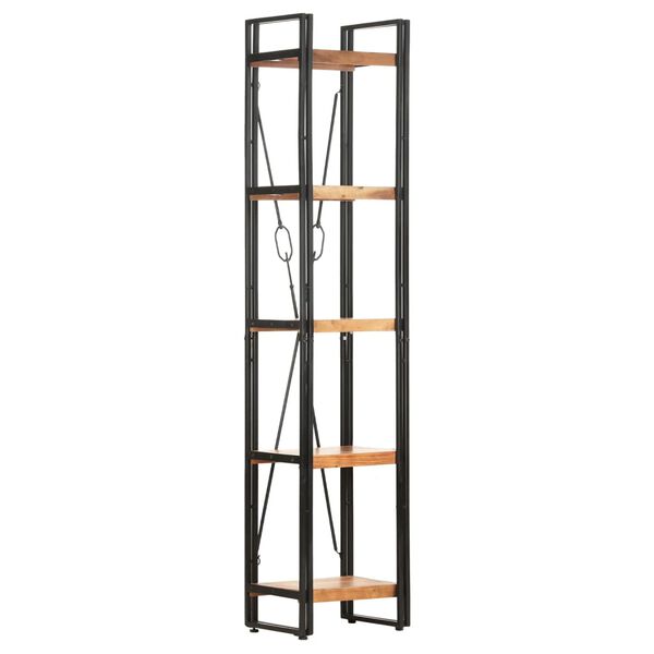 vidaXL Βιβλιοθήκη με 5 Επίπεδα 40 x 30 x 180 εκ. Μασίφ Ξύλο Ακακίας
