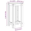 vidaXL Τραπέζι μπαρ Μαύρη Οξυά 51 x 50 x 103.5 εκ. Επεξεργασμένο ξύλο