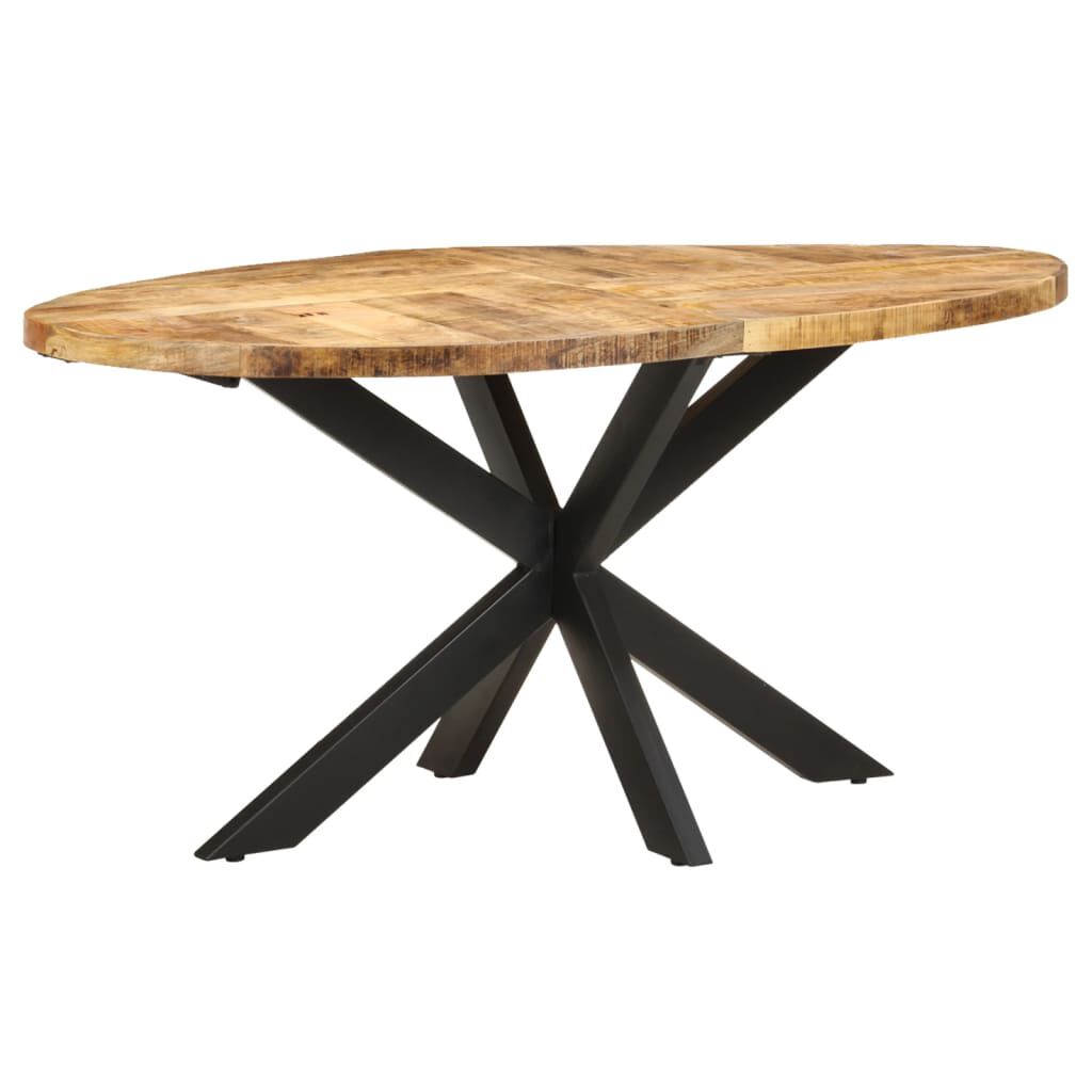 vidaXL Τραπεζαρία 160 x 90 x 75 εκ. από Ακατέργαστο Ξύλο Μάνγκο
