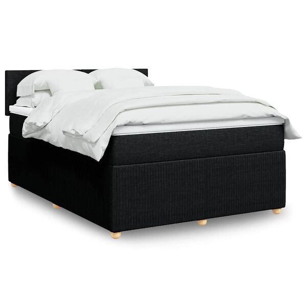vidaXL &Kappa;&rho;&epsilon;&beta;ά&tau;&iota; Boxspring &mu;&epsilon; &Sigma;&tau;&rho;ώ&mu;&alpha; &Mu;&alpha;ύ&rho;&omicron; 160x200 &epsilon;&kappa;. &Upsilon;&phi;&alpha;&sigma;&mu;ά&tau;&iota;&nu;&omicron;