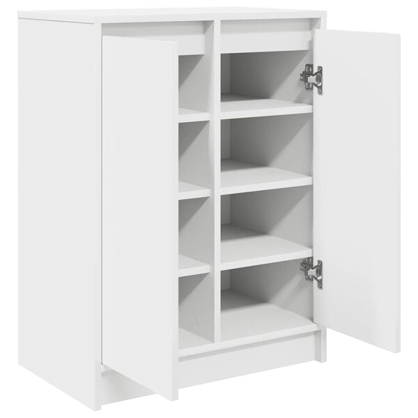 vidaXL Παπουτσοθήκη Λευκή 57x34x76 εκ. από Επεξεργασμένο Ξύλο
