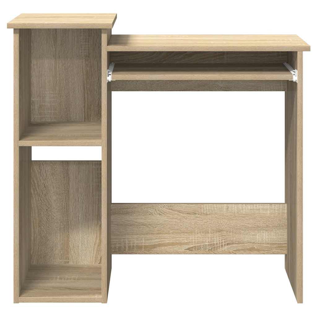 vidaXL Γραφείο με Ράφια Sonoma Δρυς 110x45x157 εκ. από Μοριοσανίδα