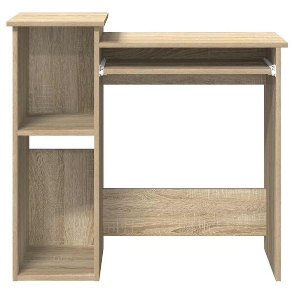 vidaXL Γραφείο με Ράφια Sonoma Δρυς 110x45x157 εκ. από Μοριοσανίδα