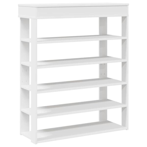 Ράφι παπουτσιών vidaXL Λευκό 80x30x98 cm Κατασκευασμένο ξύλο