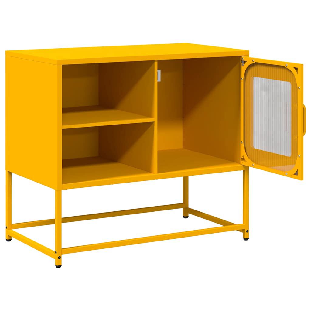 vidaXL Έπιπλο Τηλεόρασης Μουσταρδί Κίτρινο 68x39x60,5 εκ. από Ατσάλι