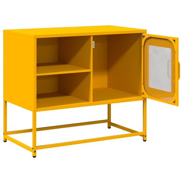 vidaXL Έπιπλο Τηλεόρασης Μουσταρδί Κίτρινο 68x39x60,5 εκ. από Ατσάλι