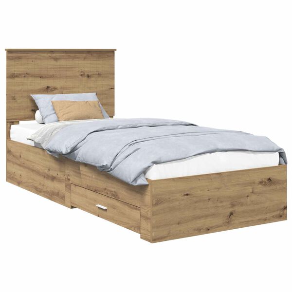 vidaXL &Sigma;&kappa;&epsilon;&lambda;&epsilon;&tau;ό&sigmaf; &Kappa;&rho;&epsilon;&beta;&alpha;&tau;&iota;&omicron;ύ Artisan Oak 90 x 190 cm &Epsilon;&pi;&epsilon;&xi;&epsilon;&rho;&gamma;&alpha;&sigma;&mu;έ&nu;&omicron; &xi;ύ&lambda;&omicron;
