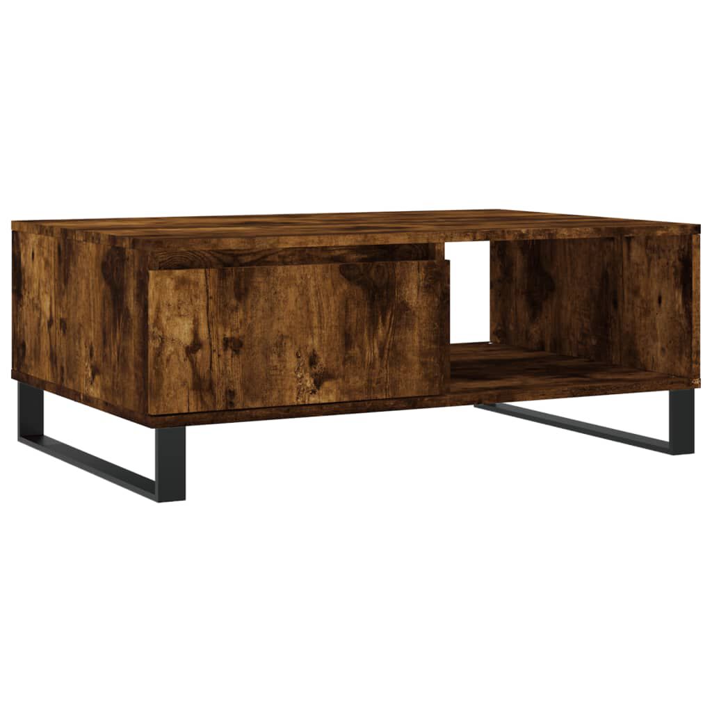 vidaXL Τραπεζάκι Σαλονιού Καπνιστή Δρυς 90x60x35εκ. Επεξεργασμ. Ξύλο