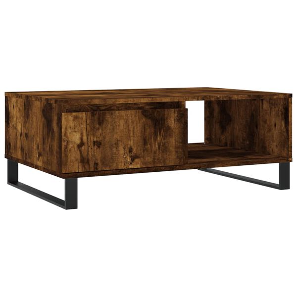 vidaXL Τραπεζάκι Σαλονιού Καπνιστή Δρυς 90x60x35εκ. Επεξεργασμ. Ξύλο