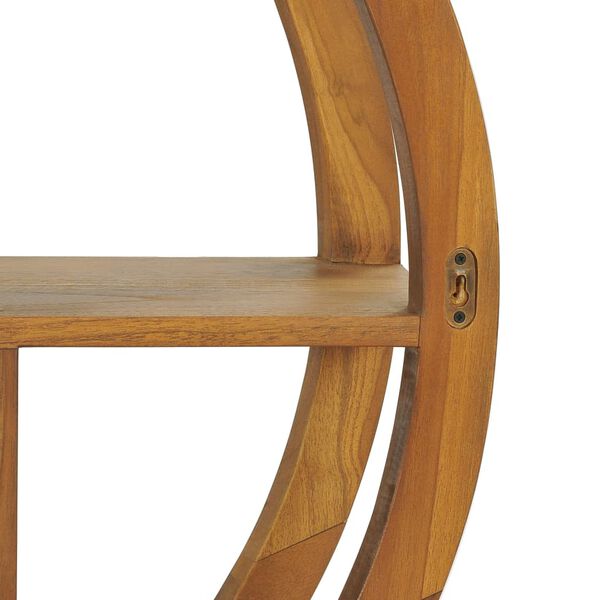 vidaXL Ραφιέρα Τοίχου Σχέδιο Γιν Γιανγκ 80x17,5x80 εκ. Μασίφ Ξύλο Teak