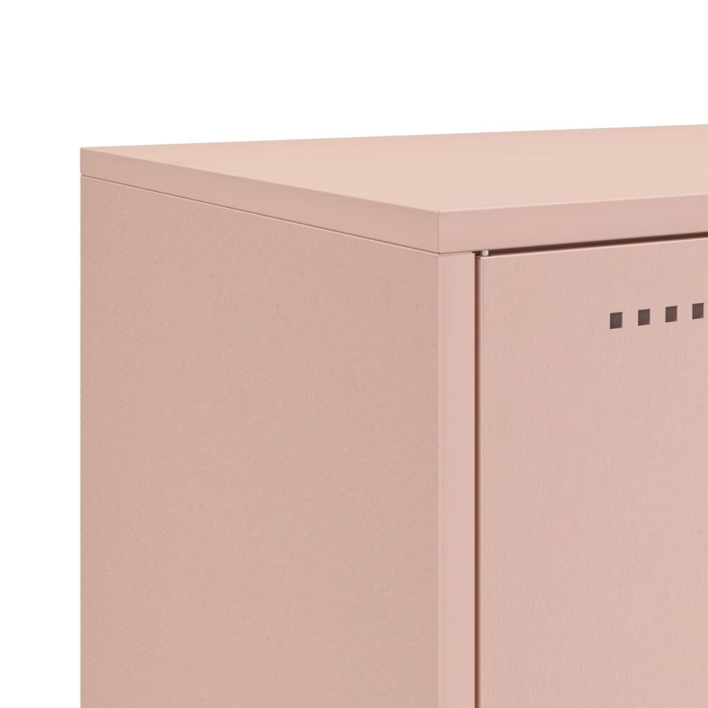 vidaXL Ντουλάπι Ροζ 100,5x39x107 εκ. Ατσάλινος