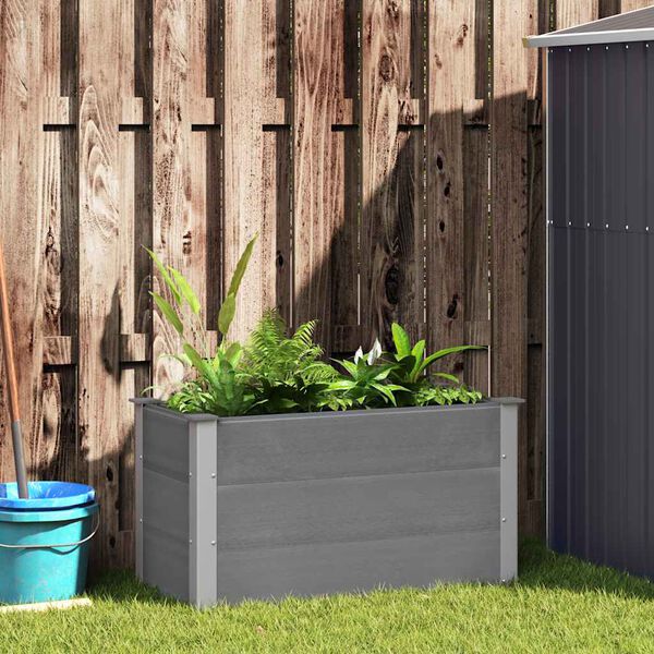vidaXL Ζαρντινιέρα Υπερυψωμένη Γκρι 100 x 50 x 54 εκ. από WPC