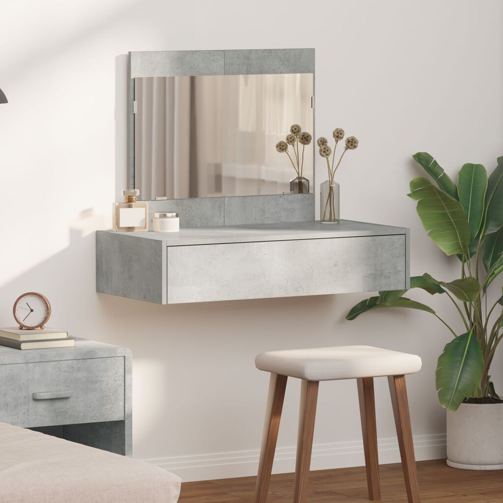 vidaXL Καθρέφτης Τοίχου Γκρι 83x40x70 εκ.