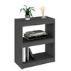 vidaXL Βιβλιοθήκη/Διαχωρ. Χώρου Γκρι 60x30x71,5 εκ. Μασίφ Ξύλο Πεύκου
