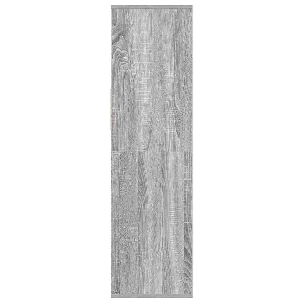 vidaXL Βιβλιοθήκη Γκρι Sonoma 34x31x112 εκ. από Επεξεργασμένο Ξύλο