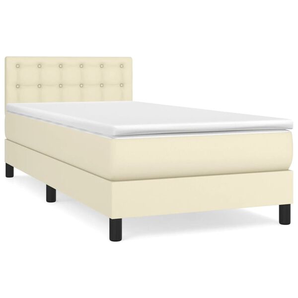 vidaXL &Kappa;&rho;&epsilon;&beta;ά&tau;&iota; Boxspring &mu;&epsilon; &Sigma;&tau;&rho;ώ&mu;&alpha; &Kappa;&rho;&epsilon;&mu; 90x200 &epsilon;&kappa;. &alpha;&pi;ό &Sigma;&upsilon;&nu;&theta;&epsilon;&tau;&iota;&kappa;ό &Delta;έ&rho;&mu;&alpha;