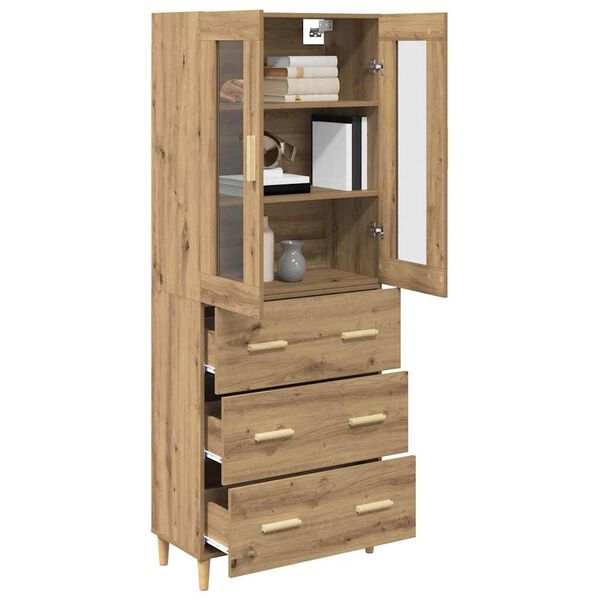 vidaXL Highboard &mu;&epsilon; &sigma;&upsilon;&rho;&tau;ά&rho;&iota; Artisan Oak 69,5 x 34 x 180 &epsilon;&kappa;.