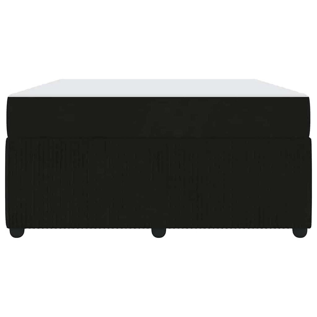 vidaXL Σκελετός κρεβατιού με στρώμα Μαύρο 140 x 200 cm Βελούδο