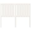 vidaXL Κεφαλάρι Κρεβατιού Λευκό 125,5 x 4 x 100 εκ. Μασίφ Ξύλο Πεύκου