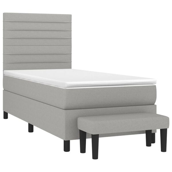 vidaXL &Kappa;&rho;&epsilon;&beta;ά&tau;&iota; Boxspring &mu;&epsilon; &Sigma;&tau;&rho;ώ&mu;&alpha; &Alpha;&nu;&omicron;&iota;&chi;&tau;ό &Gamma;&kappa;&rho;&iota; 90x190 &epsilon;&kappa;. &Upsilon;&phi;&alpha;&sigma;&mu;ά&tau;&iota;&nu;&omicron;