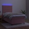 vidaXL &Kappa;&rho;&epsilon;&beta;ά&tau;&iota; Boxspring &mu;&epsilon; &Sigma;&tau;&rho;ώ&mu;&alpha; & LED &Rho;&omicron;&zeta; 90x190 &epsilon;&kappa;. &Beta;&epsilon;&lambda;&omicron;ύ&delta;&iota;&nu;&omicron;