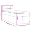 vidaXL Κρεβάτι Boxspring με Στρώμα Taupe 90x190 εκ.Υφασμάτινο
