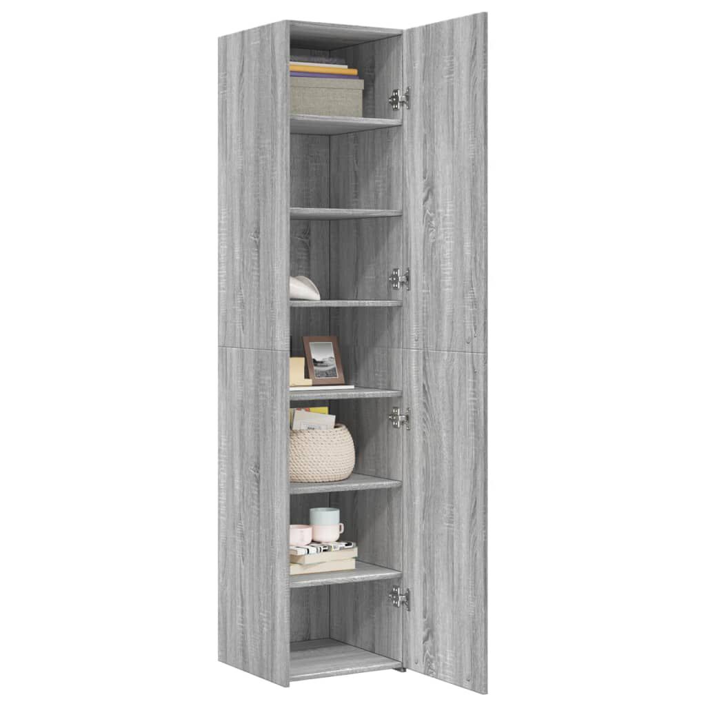 vidaXL Ντουλάπι Γκρι Sonoma 40x42,5x185 εκ. από Επεξεργασμένο Ξύλο