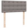 vidaXL Κρεβάτι Boxspring με Στρώμα Taupe 120x190 εκ. Υφασμάτινο