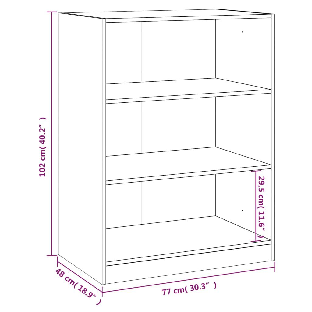 vidaXL Ντουλάπα Χρώμα Sonoma Δρυς 77x48x102 εκ. από Επεξεργασμένο Ξύλο