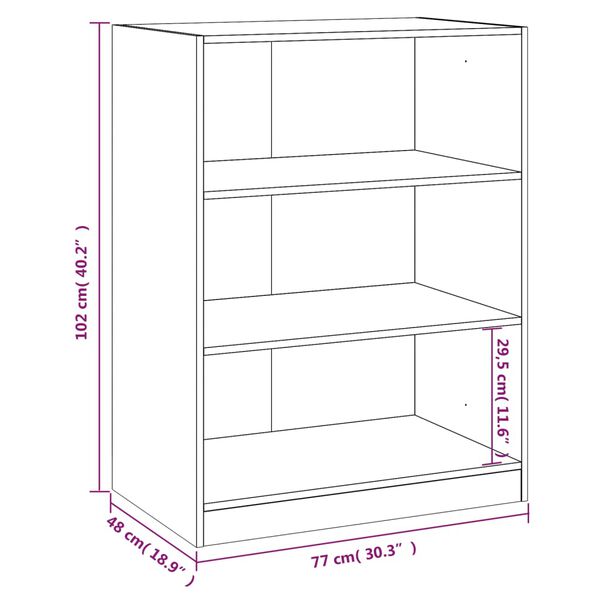 vidaXL Ντουλάπα Χρώμα Sonoma Δρυς 77x48x102 εκ. από Επεξεργασμένο Ξύλο