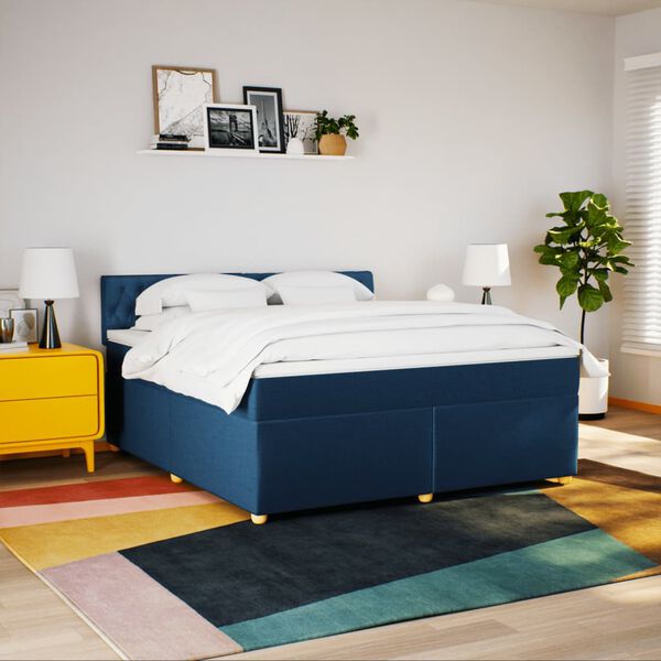 vidaXL &Kappa;&rho;&epsilon;&beta;ά&tau;&iota; Boxspring &mu;&epsilon; &Sigma;&tau;&rho;ώ&mu;&alpha; &Mu;&pi;&lambda;&epsilon; 180x200 &epsilon;&kappa;. &Upsilon;&phi;&alpha;&sigma;&mu;ά&tau;&iota;&nu;&omicron;