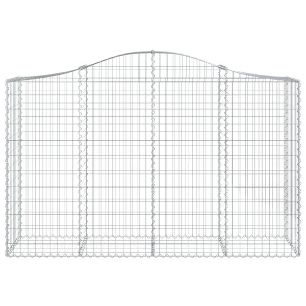 vidaXL Συρματοκιβώτια Τοξωτά 8 τεμ. 200x50x120/140 εκ. Γαλβαν. Ατσάλι